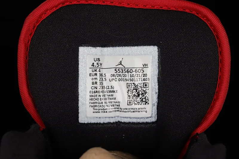 All categories Air Jordan Jordan series basketball shoes Air Jordan 1 Low Z version Air Jordan 1 Low AJ1 Joe 1 new black and red low-top cultural basketball shoes 553560-605